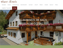 Tablet Screenshot of haus-gisela.at